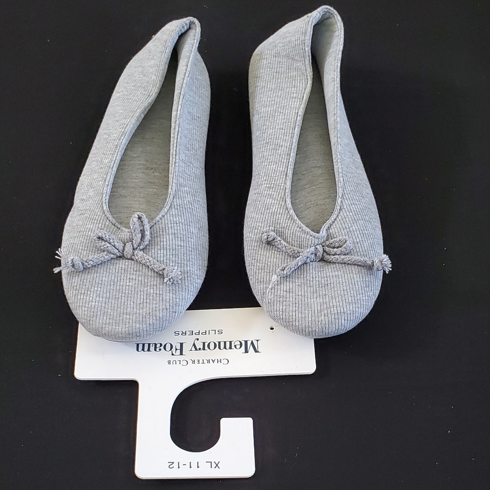 Charter Club Women's Memory Foam Slippers. Size XL 11-12